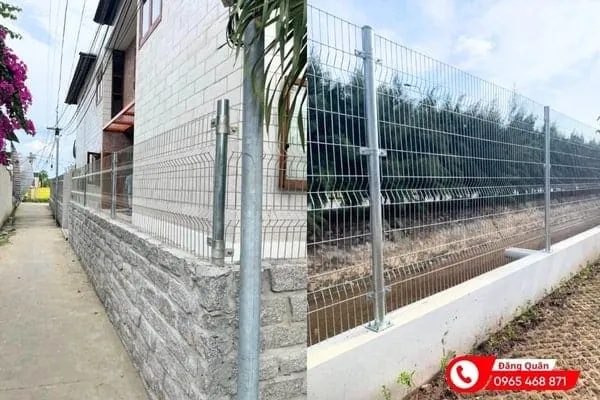 Lắp đặt hàng rào lưới mạ kẽm bảo vệ không gian nhà
