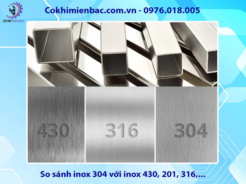 So sánh inox 304 với các loại khác