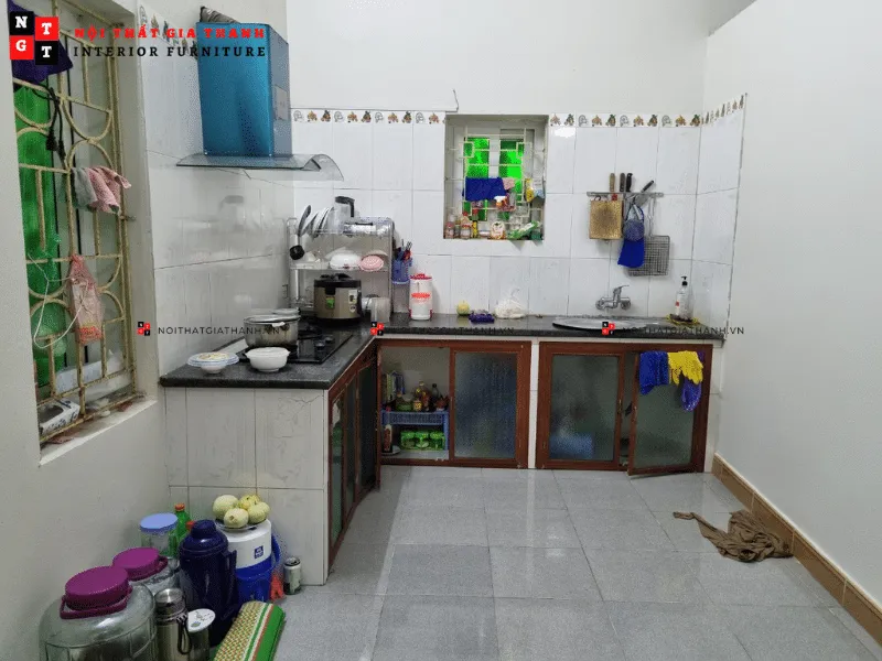 Bệ bếp bê tông cũ nhà anh Nguyện Đông Anh