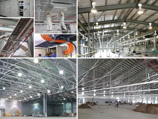 Biện pháp thi công điện nhà xưởng chuẩn kỹ thuật an toàn phòng cháy chữa cháy