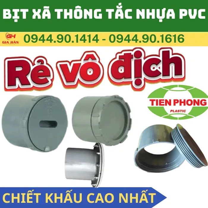 Bịt Xả Thông Tắc PVC Tiền Phong