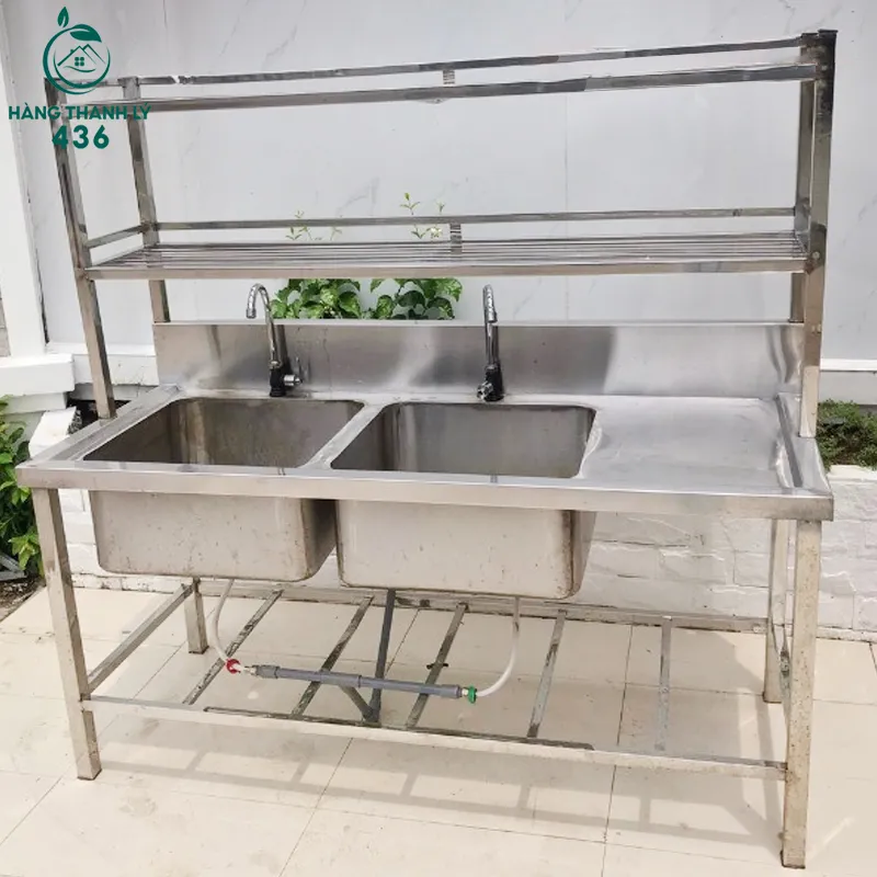Thanh Lý Bồn Rửa Chén Inox Có Chân Cũ Giá Rẻ tại TpHCM