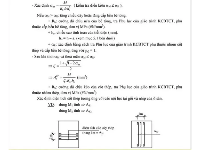 Công thức tính số lượng cốt thép