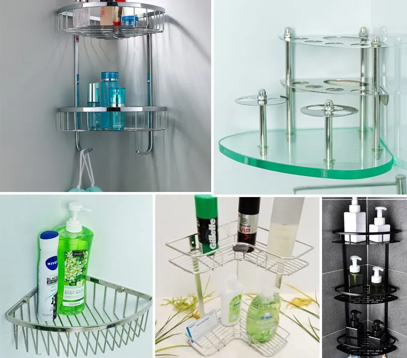 các loại kệ góc nhà tắm bằng inox