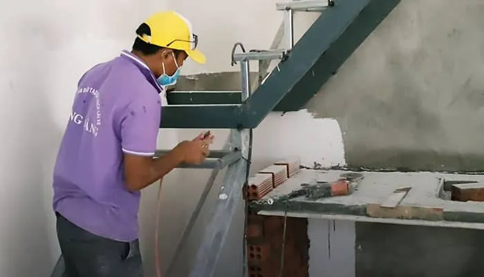 Hướng dẫn chi tiết cách làm mẫu cầu thang sắt xương kép hộp 50x100