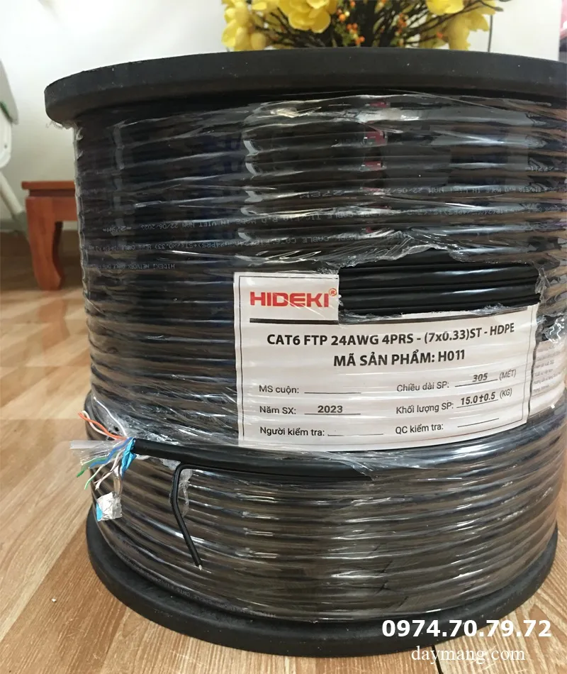 dây mạng ngoài trời hideki cat6e ftp