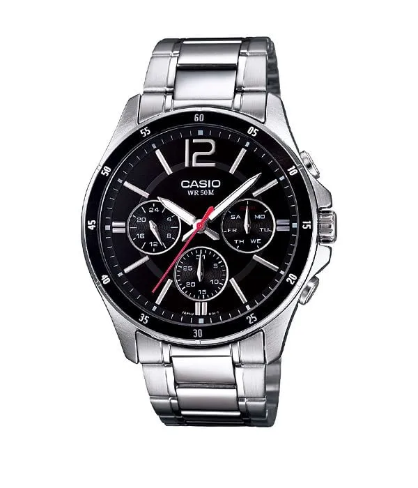 Hình ảnh Đồng Hồ Nam Casio MTP-1374D-1AVDF Dây Inox Mặt Tròn Pin Quartz SHOPDONGHO.com