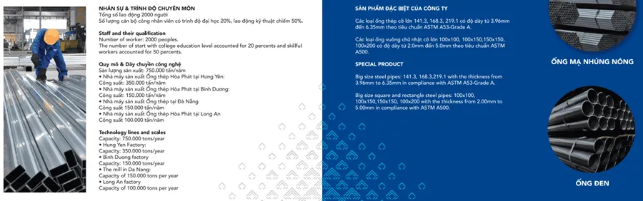 Catalogue thép hộp Hoà Phát