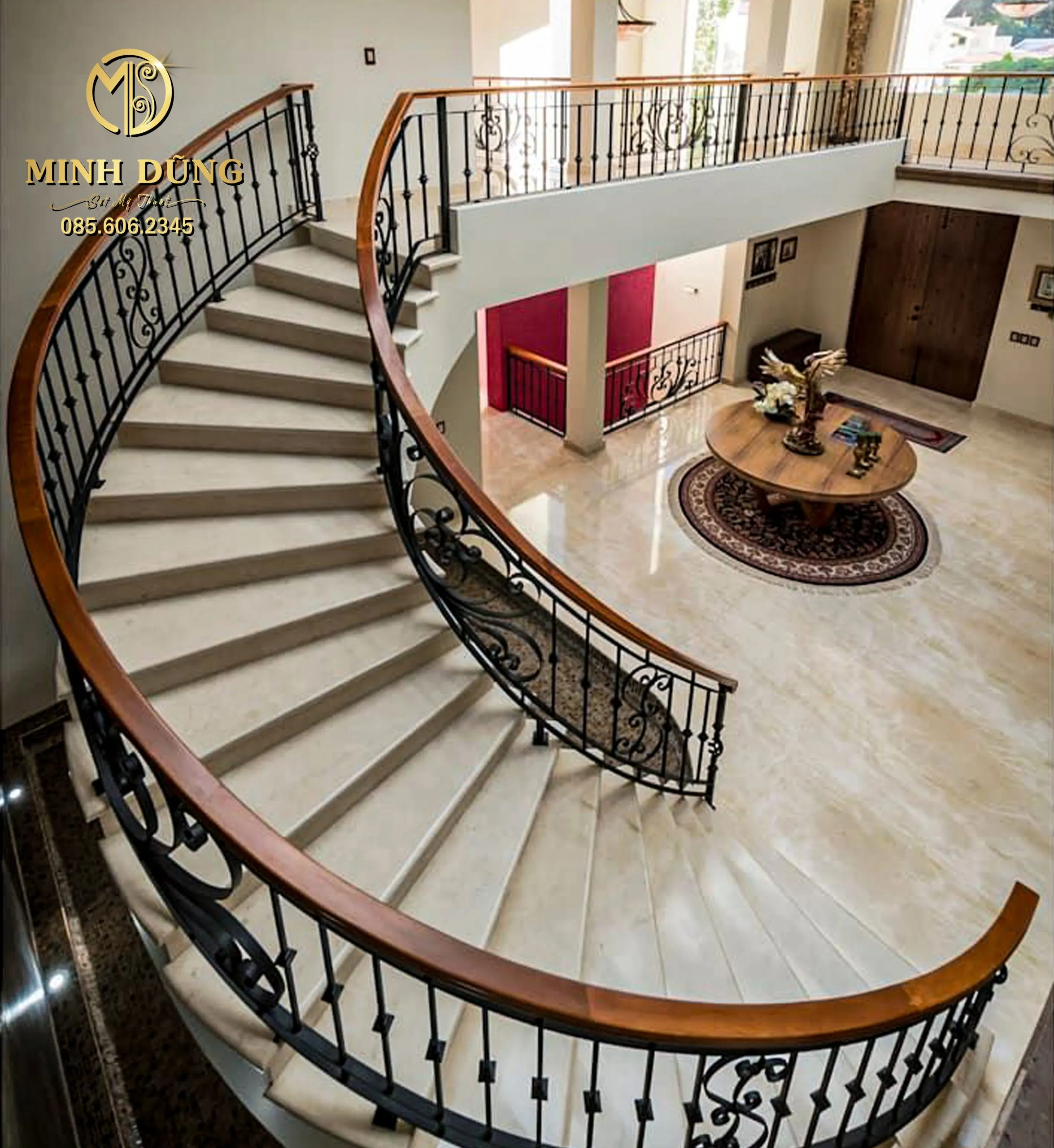 Mẫu tay vịn cầu thang sắt đơn giản 30