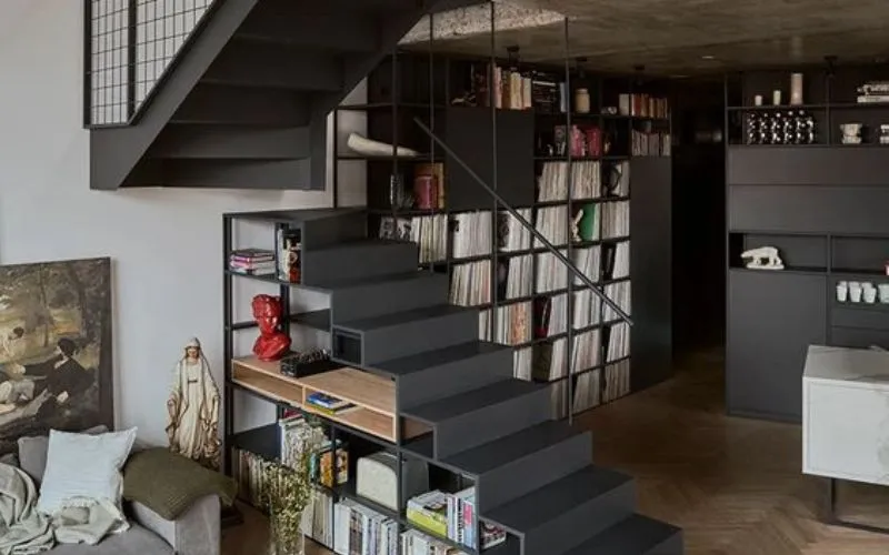 Cầu thang sắt giúp tối ưu hóa không gian sống