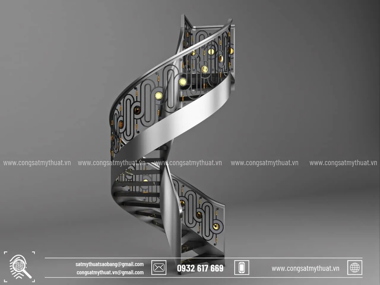 Mẫu lan can sắt mỹ thuật đẹp