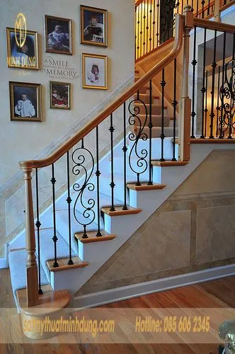 Mẫu tay vịn cầu thang sắt đơn giản 20
