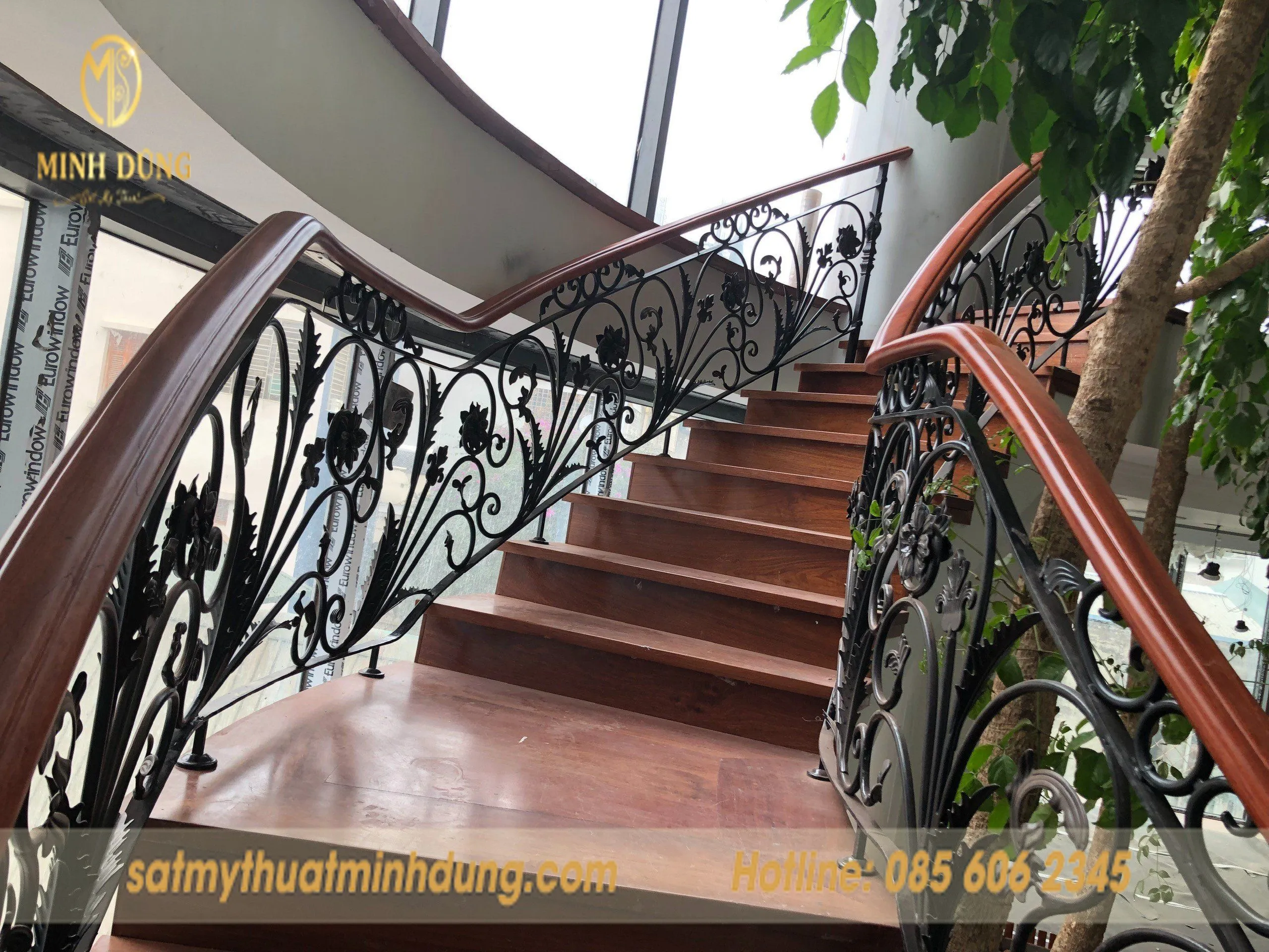 Mẫu tay vịn cầu thang sắt đơn giản 22