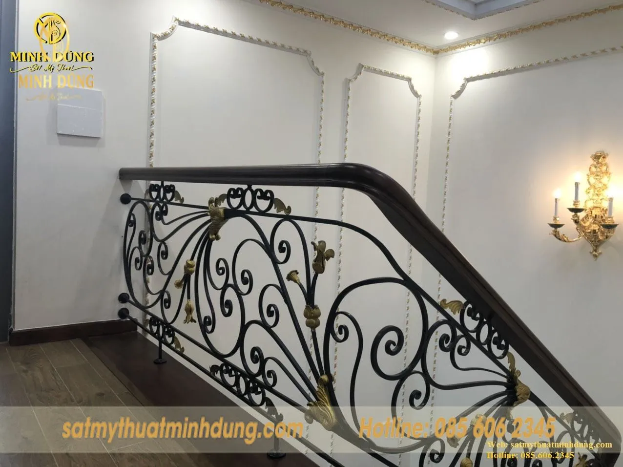 Mẫu tay vịn cầu thang sắt đơn giản 07