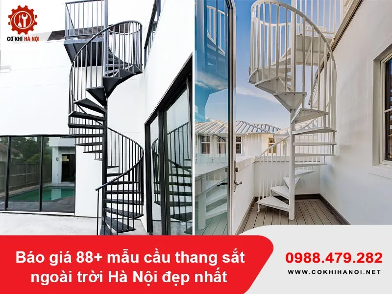 Thiết kế cầu thang sắt ngoài trời đa dạng