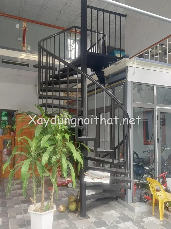 Mẫu cầu thang sắt xoắn đẹp
