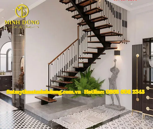 Mẫu cầu thang sắt xương cá 20