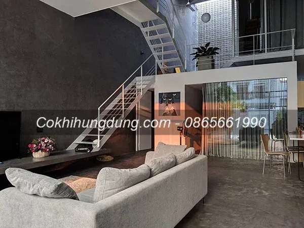 Cầu thang xương cá sắt đẹp, giá rẻ