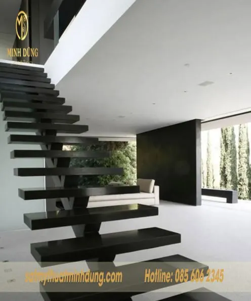 Thiết kế bằng sắt tone đen ấn tượng