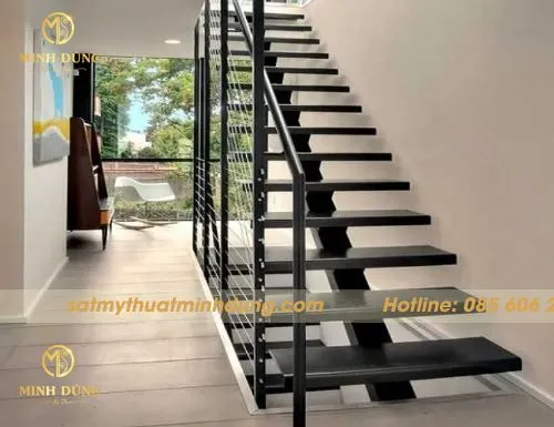 Cầu thang xương cá dạng hộp