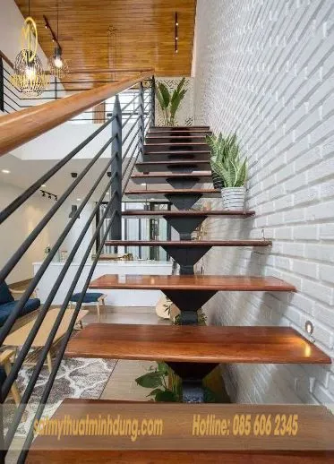 Mẫu cầu thang sắt xương cá 26