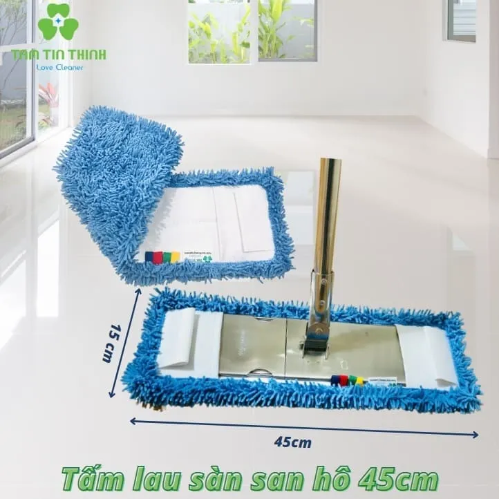 Cây lau nhà công nghiệp Inox san hô 45cm
