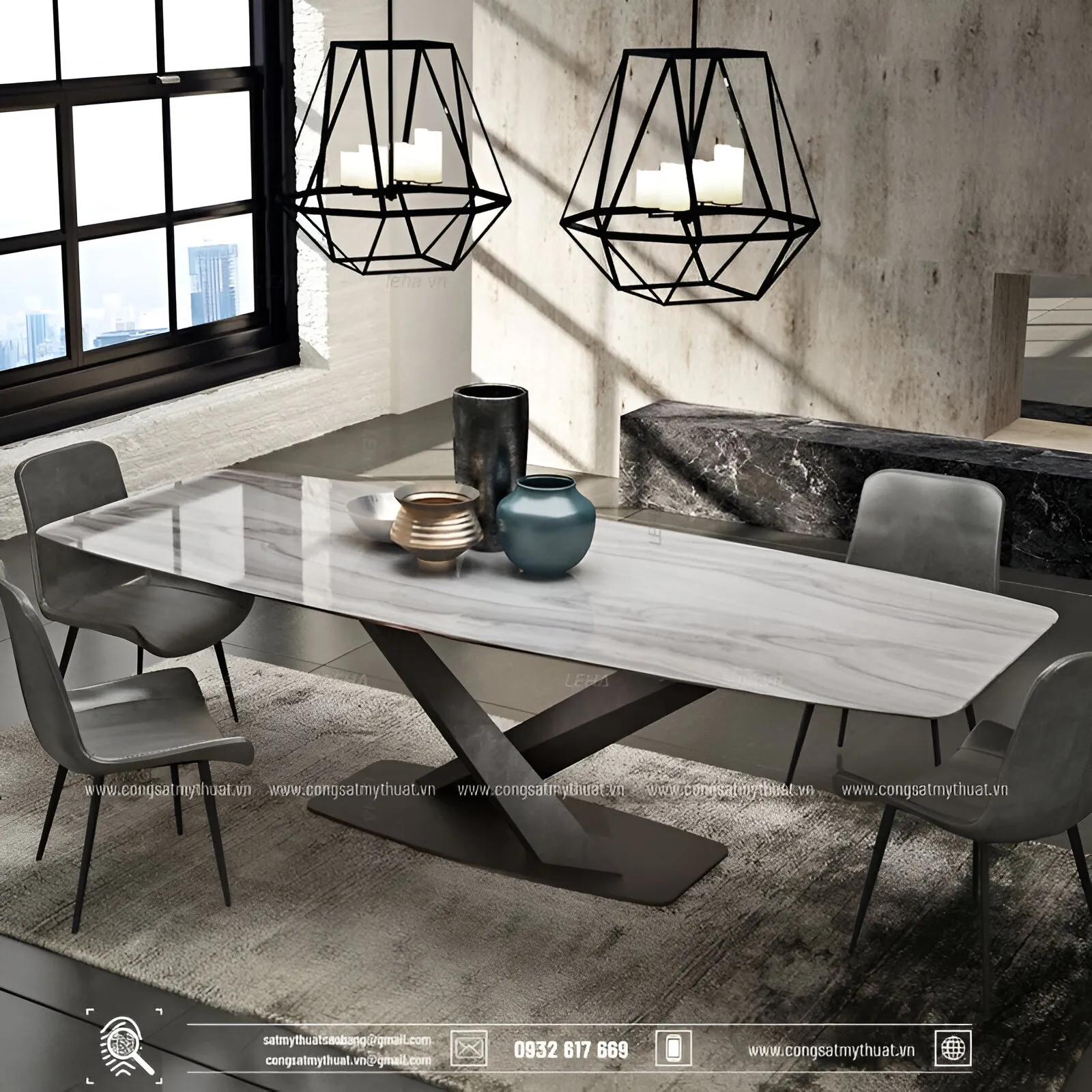 Chân bàn sắt hình chữ X