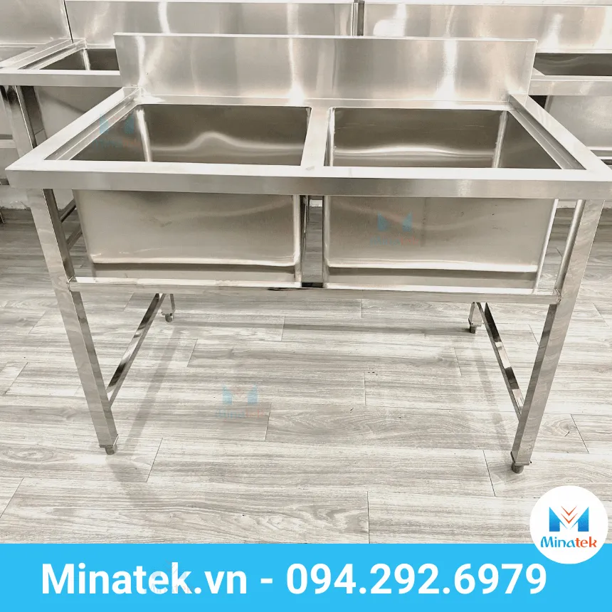 chậu rửa inox 2 hộc