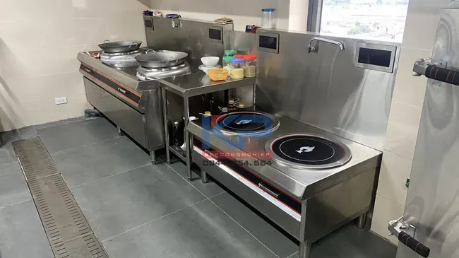Chi tiết bếp điện từ công suất lớn cho bếp ăn công nghiệp tại Hà Nội