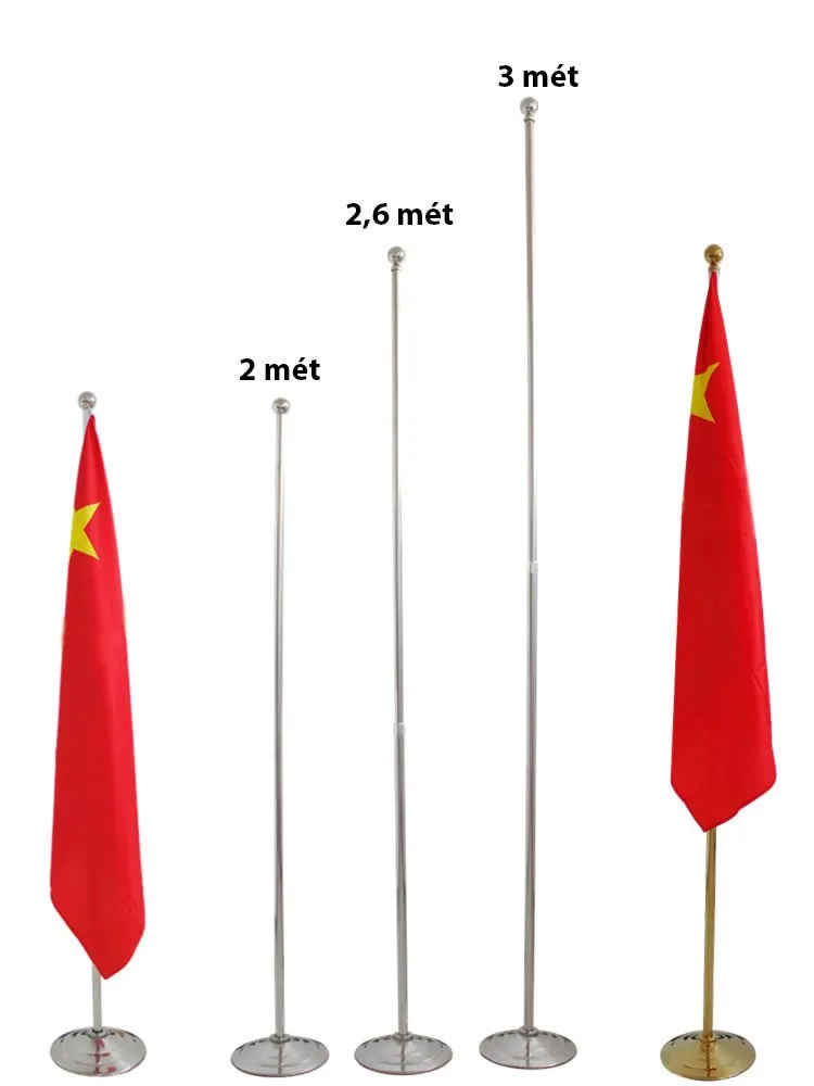 Minh họa cơ chế tăng giảm chiều cao của cột cờ inox