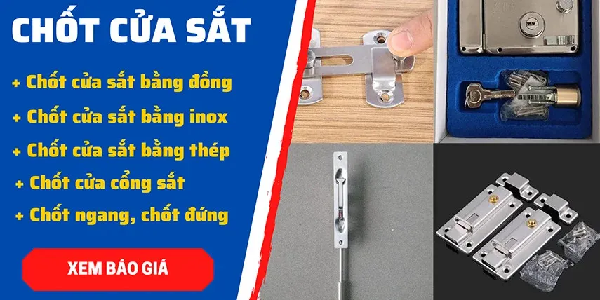 Chốt cửa cổng sắt cremone