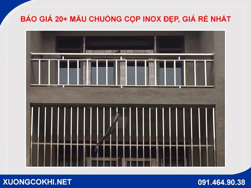 Mẫu chuồng cọp inox đẹp hiện đại, tối giản