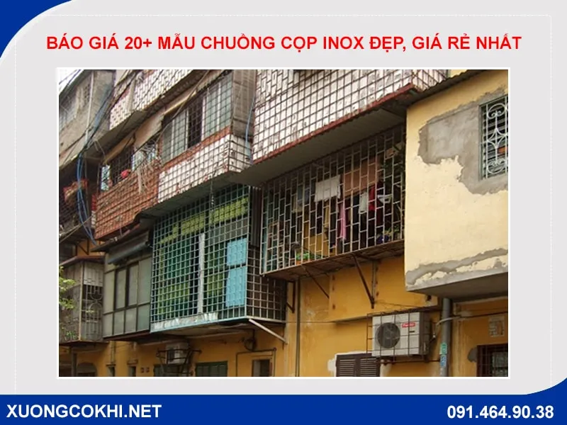 Mẫu chuồng cọp inox có cửa ra vào tiện lợi