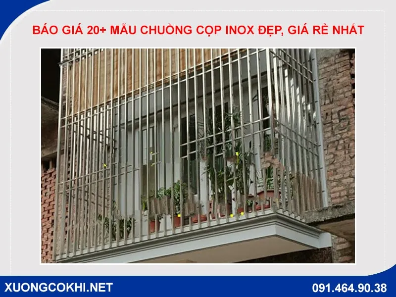 Chuồng cọp inox hình chữ nhật, lắp đặt dễ dàng