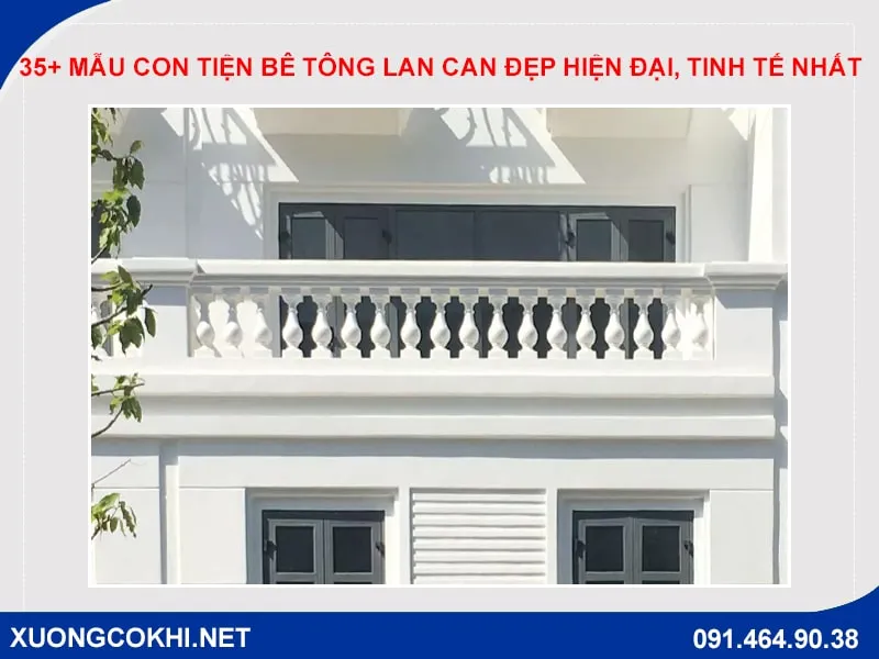 Mẫu con tiện bê tông lan can đẹp