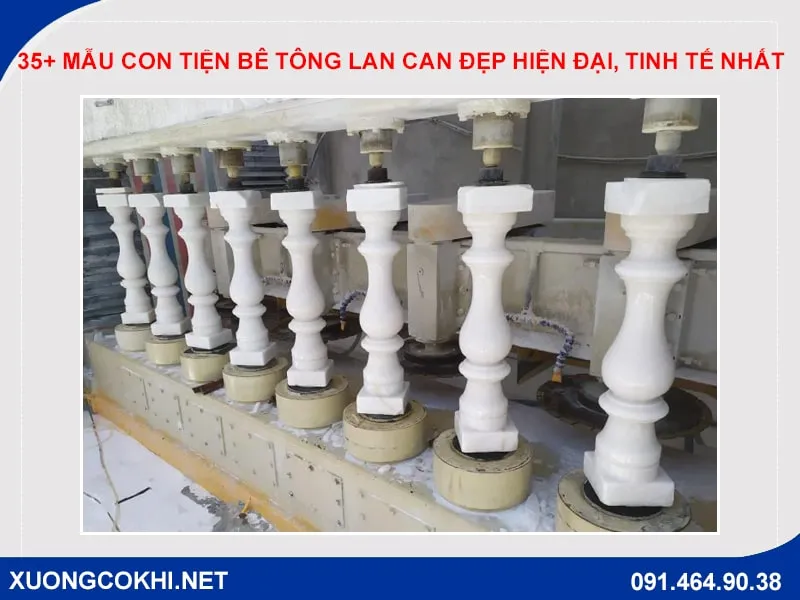 Mẫu con tiện bê tông lan can đẹp
