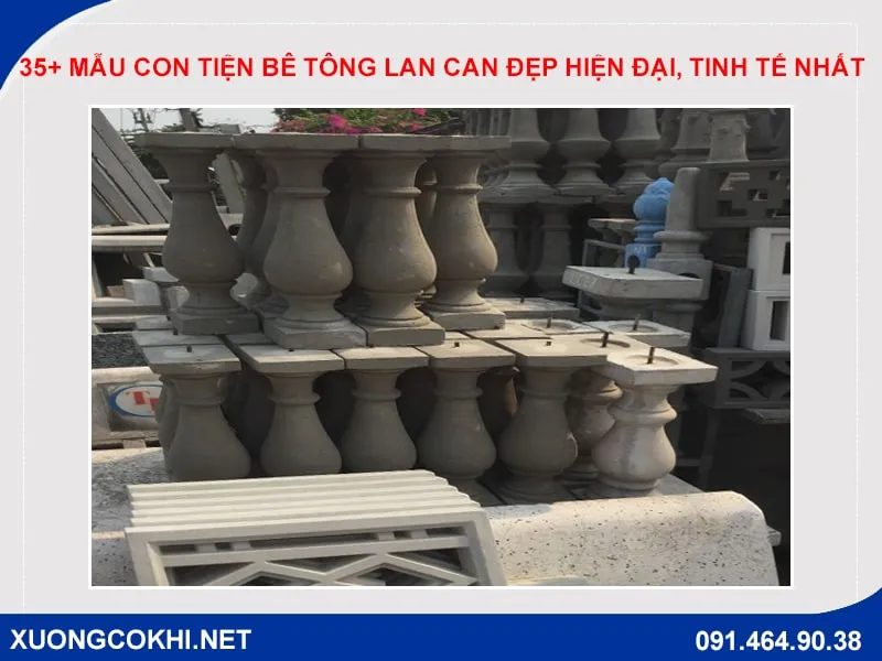 Mẫu con tiện bê tông lan can đẹp