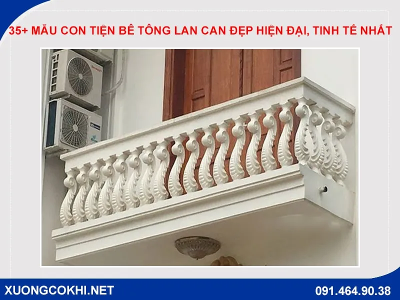 Mẫu con tiện bê tông lan can đẹp