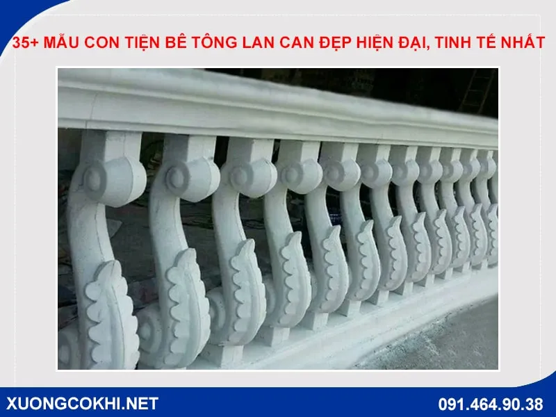 Mẫu con tiện bê tông lan can đẹp