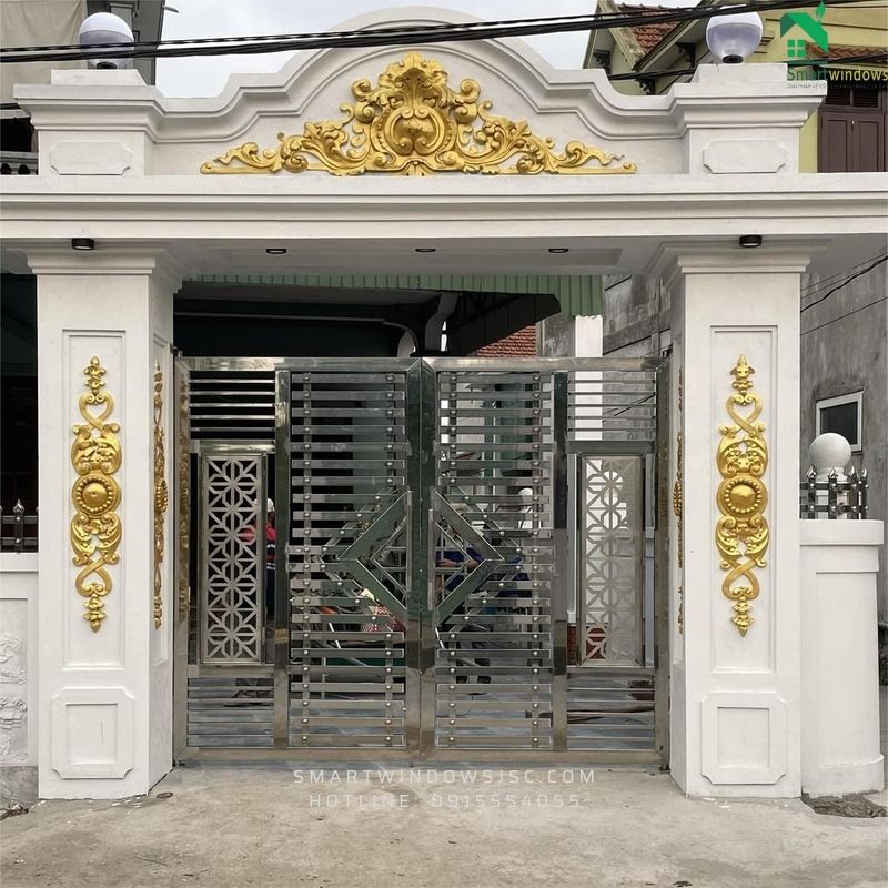 Cổng Inox Đơn Giản 2 Cánh: Lựa Chọn Tối Ưu Cho Ngôi Nhà Hiện Đại