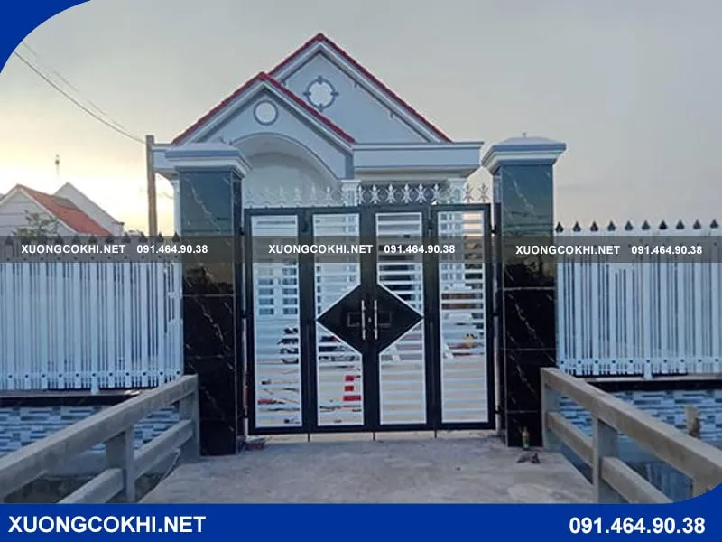 20+ mẫu cổng sắt hộp hàng rào đẹp nhà cấp 4 được yêu thích