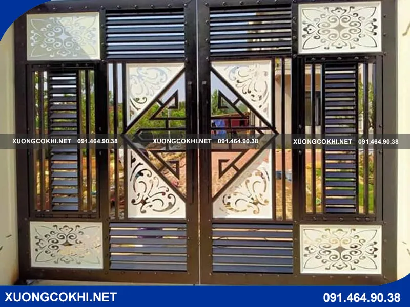 Báo giá cổng sắt 2 cánh đơn giản chỉ từ 800.000đ/m2 năm 2025