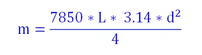 Công thức tính trọng lượng thép