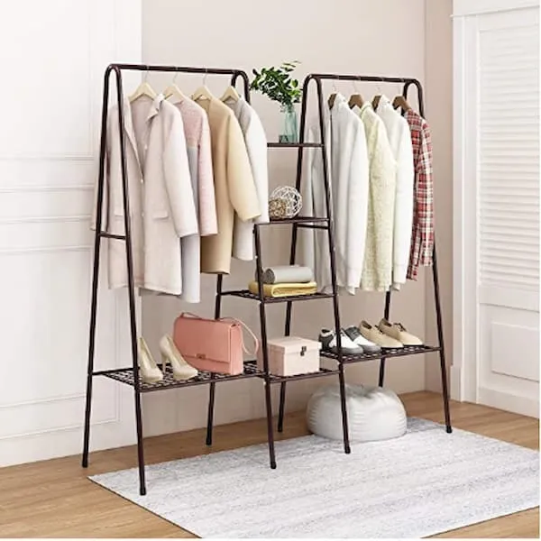 giá treo quần áo bằng sắt chân chữ A 6 tầng