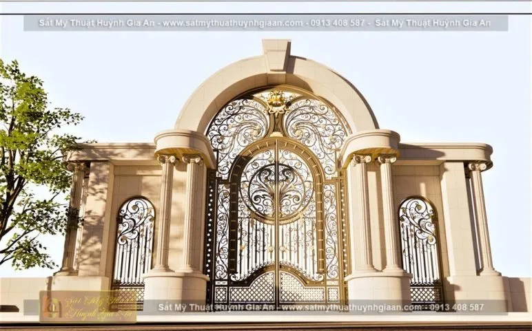 Kiểu cổng cho biệt thự đẹp lộng lẫy tạo đẳng cấp khác biệt