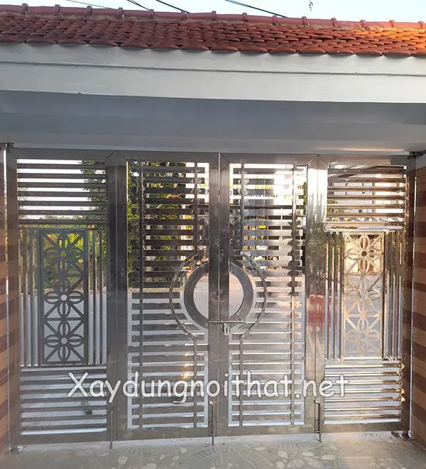 Mẫu cổng inox 4 cánh đẹp