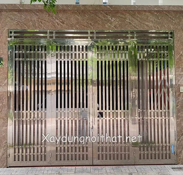 Mẫu cửa inox 4 cánh đẹp