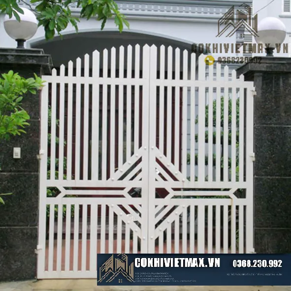 Top 1 mẫu cửa cổng sắt đẹp 2 cánh