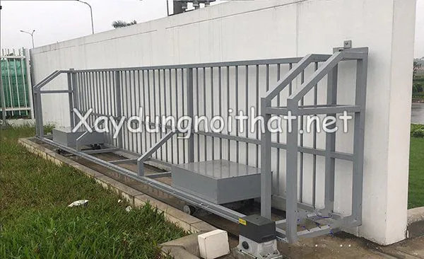 Mẫu cửa cổng sắt lùa tự động