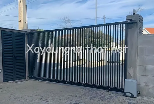 Mẫu cửa cổng sắt lùa đẹp